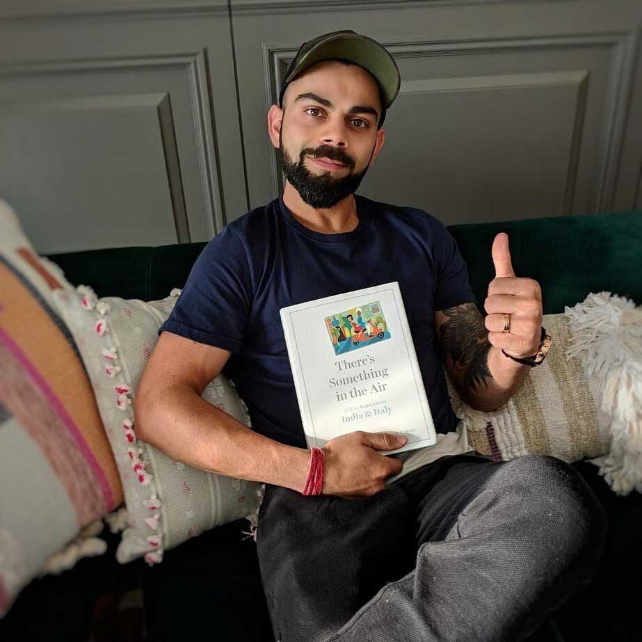 Virat Kohli with Book There’s Something in the Air