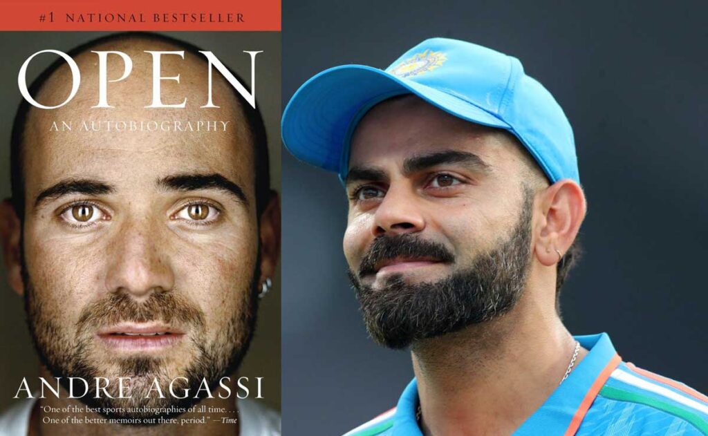 Virat kohli with Open – André Agassi Book