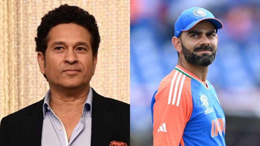 Virat Kohli and Sachin Tendulkar